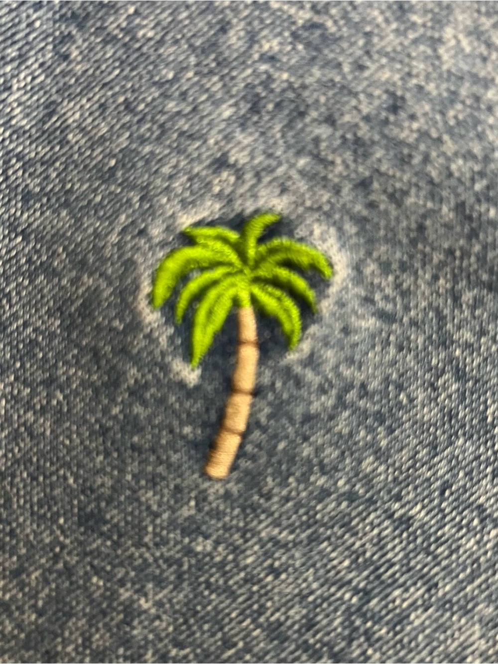 Vintage The Quacker Factory Embroidered Palm Tree Blue Jeans Womens Sz 8 Cropped - Picture 2 of 12